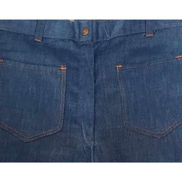 Vintage 70s Sears High-Rise Blue Jeans Size 10 Tall Flare Bell Bottom Pants - Picture 4 of 9